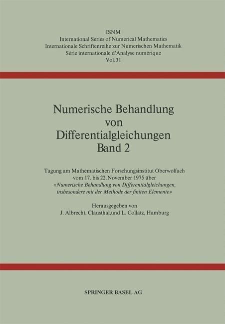Produktbild: Numerische Behandlung von Differentialgleichungen Band 2