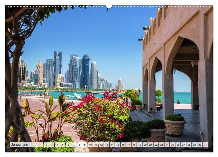 Produktbild: Doha - Hauptstadt von Katar (Wandkalender 2026 DIN A2 quer), CALVENDO Monatskalender