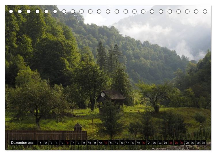 Produktbild: Entlang der Wassertalbahn - Auf schmaler Spur im Norden Rum&auml;niens (Tischkalender 2026 DIN A5 quer), CALVENDO Monatskalender