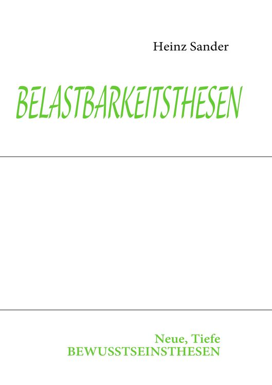 Produktbild: Belastbarkeitsthesen