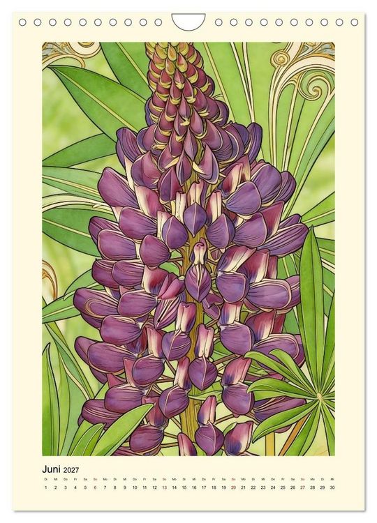 Produktbild: Bl&uuml;ten im reinsten Jugenstil (Wandkalender 2027 DIN A4 hoch), CALVENDO Monatskalender