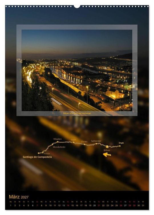 Produktbild: Camino del Norte (Wandkalender 2027 DIN A2 hoch), CALVENDO Monatskalender
