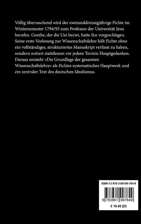 Produktbild: Grundlage der gesammten Wissenschaftslehre