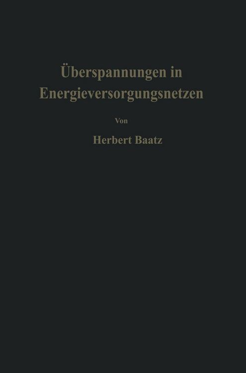 Produktbild: &Uuml;berspannungen in Energieversorgungsnetzen