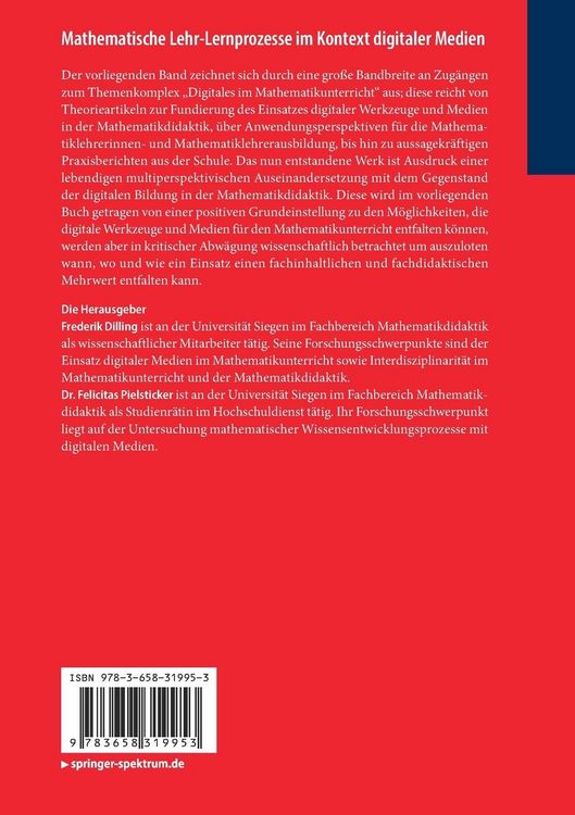 Produktbild: Mathematische Lehr-Lernprozesse im Kontext digitaler Medien