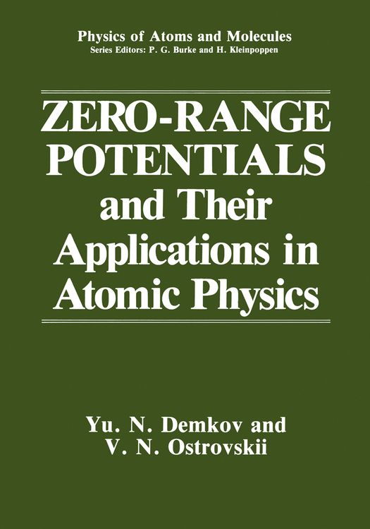 Produktbild: Zero-Range Potentials and Their Applications in Atomic Physics