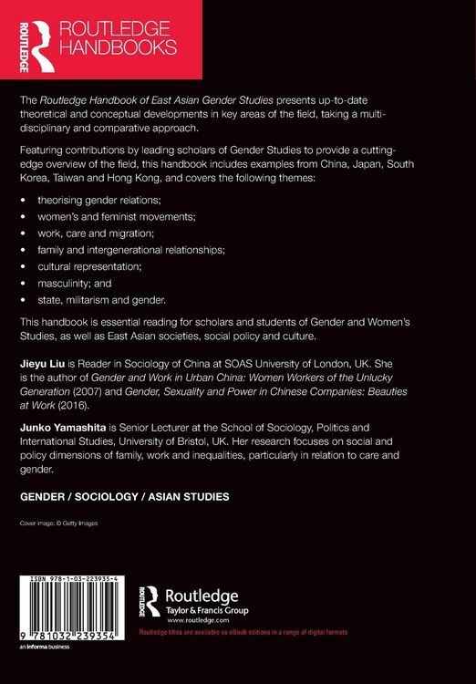 Produktbild: Routledge Handbook of East Asian Gender Studies