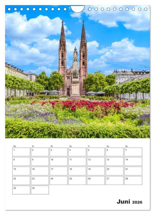 Produktbild: Wiesbaden Terminplaner (Wandkalender 2026 DIN A4 hoch), CALVENDO Monatskalender