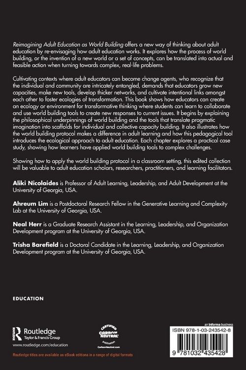 Produktbild: Reimagining Adult Education as World Building