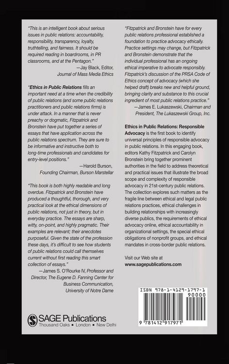 Produktbild: Ethics in Public Relations