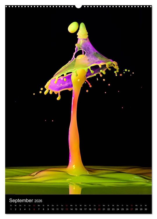 Produktbild: Experimentelle Fotografie Liquid Art (Wandkalender 2026 DIN A2 hoch), CALVENDO Monatskalender