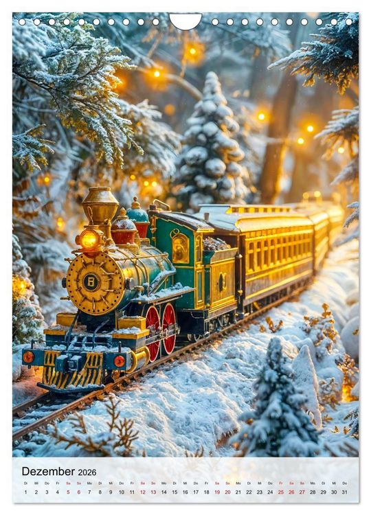 Produktbild: Eisenbahnen - Miniaturbahnen zwischen Fantasie und Fernweh (Wandkalender 2026 DIN A4 hoch), CALVENDO Monatskalender
