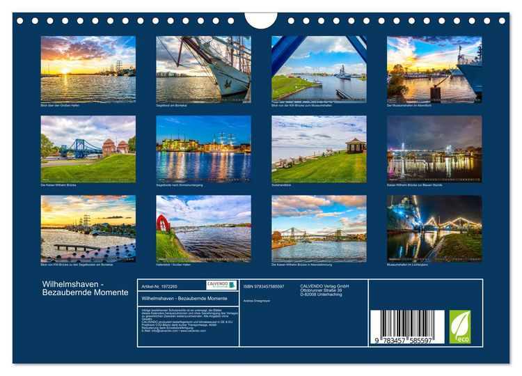 Produktbild: Wilhelmshaven - Bezaubernde Momente (Wandkalender 2026 DIN A4 quer), CALVENDO Monatskalender