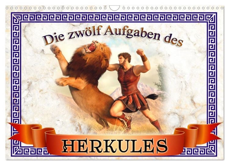 Produktbild: Die zw&ouml;lf Aufgaben des Herkules (Wandkalender 2026 DIN A3 quer), CALVENDO Monatskalender