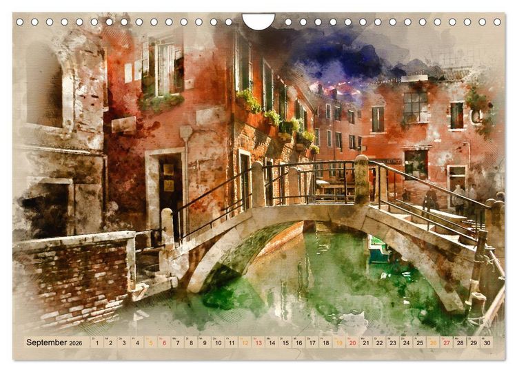 Produktbild: Venedig - ganz intim (Wandkalender 2026 DIN A4 quer), CALVENDO Monatskalender
