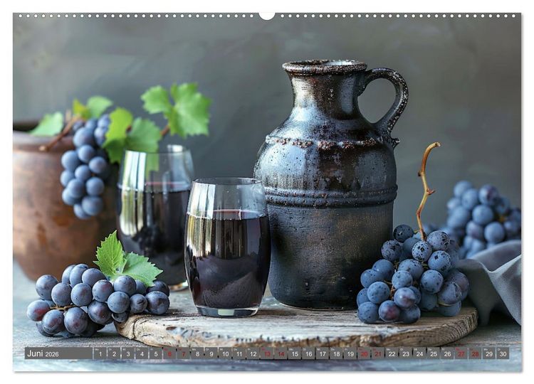 Produktbild: Wein begeistert (Wandkalender 2026 DIN A2 quer), CALVENDO Monatskalender
