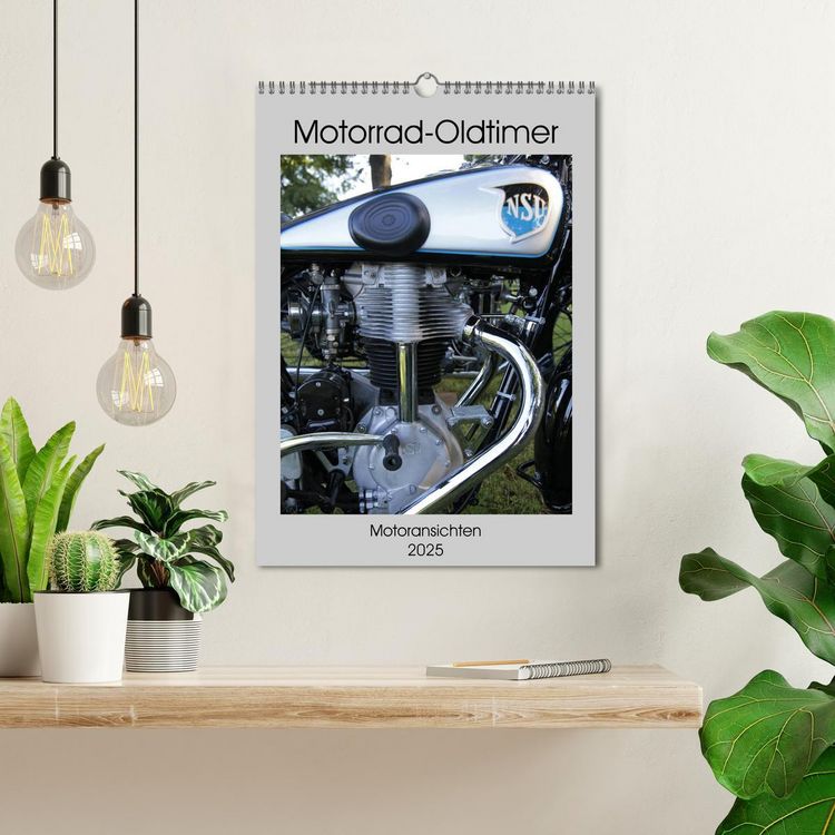 Produktbild: Motorrad Oldtimer - Motoransichten (Wandkalender 2025 DIN A3 hoch), CALVENDO Monatskalender