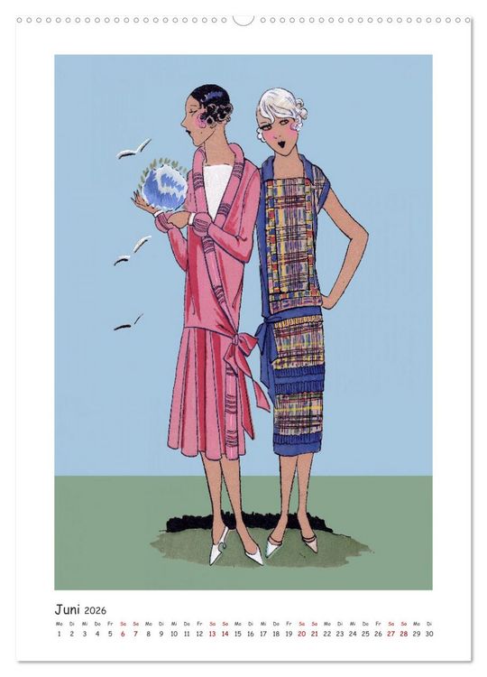 Produktbild: Paris Fashion Art d&eacute;co (hochwertiger Premium Wandkalender 2026 DIN A2 hoch), Kunstdruck in Hochglanz