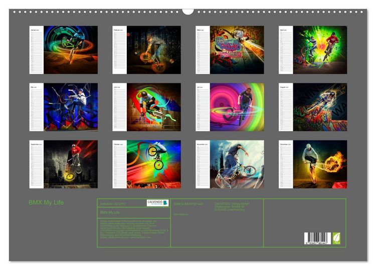 Produktbild: BMX My Life (Wandkalender 2026 DIN A2 quer), CALVENDO Monatskalender