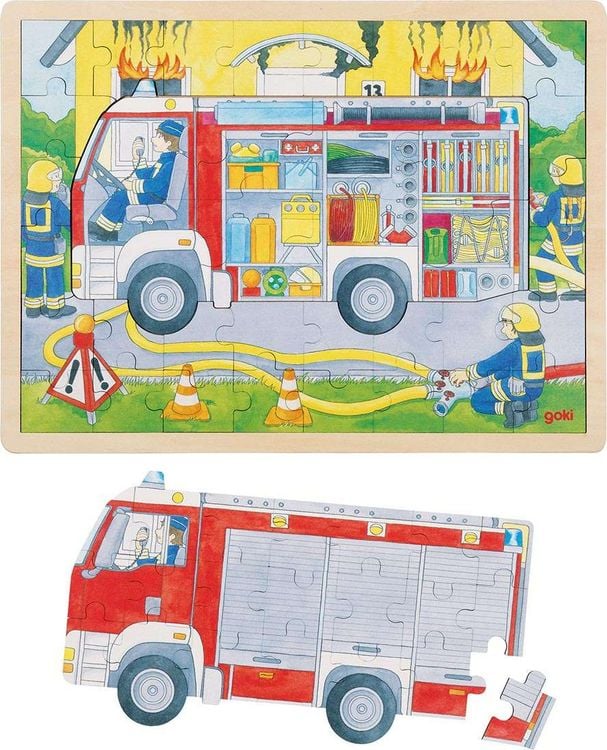 Produktbild: Schichtenpuzzle Feuerwehreinsatz