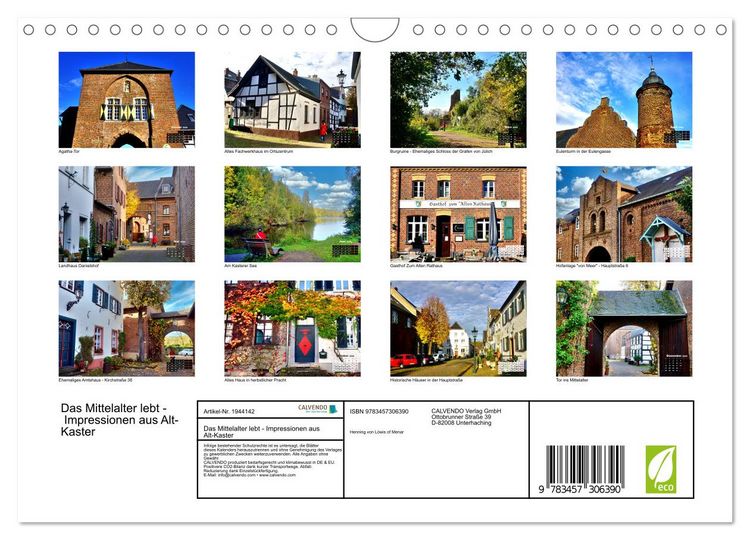 Produktbild: Das Mittelalter lebt - Impressionen aus Alt-Kaster (Wandkalender 2026 DIN A4 quer), CALVENDO Monatskalender