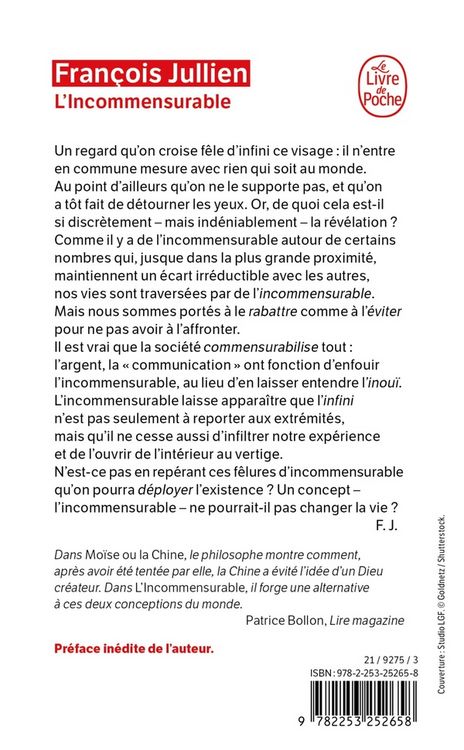 Produktbild: L'incommensurable