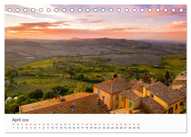Produktbild: Die sch&ouml;nsten Orte in Italien. (Tischkalender 2026 DIN A5 quer), CALVENDO Monatskalender