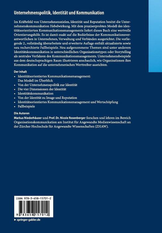 Produktbild: Unternehmenspolitik, Identit&auml;t und Kommunikation
