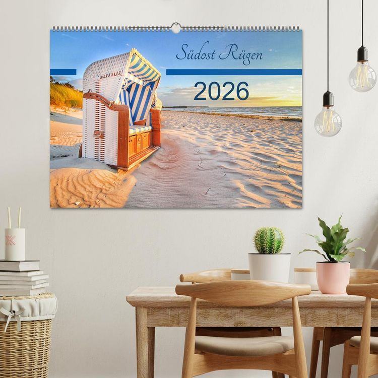 Produktbild: S&uuml;dost R&uuml;gen 2026 (Wandkalender 2026 DIN A2 quer), CALVENDO Monatskalender