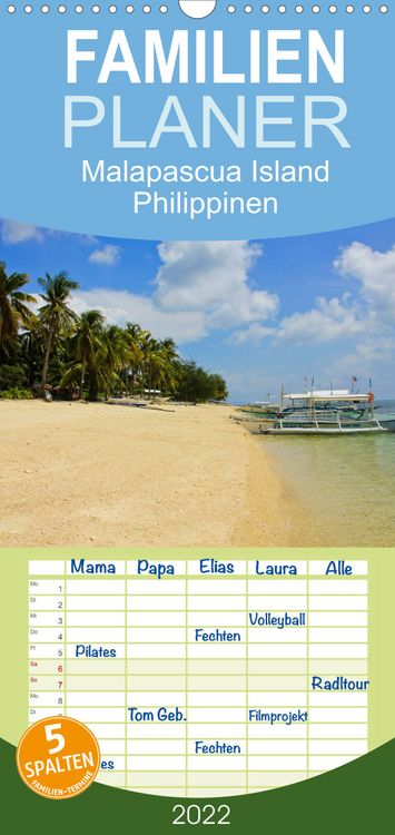 Produktbild: Familienplaner Malapascua Island Philippinen (Wandkalender 2022 , 21 cm x 45 cm, hoch)