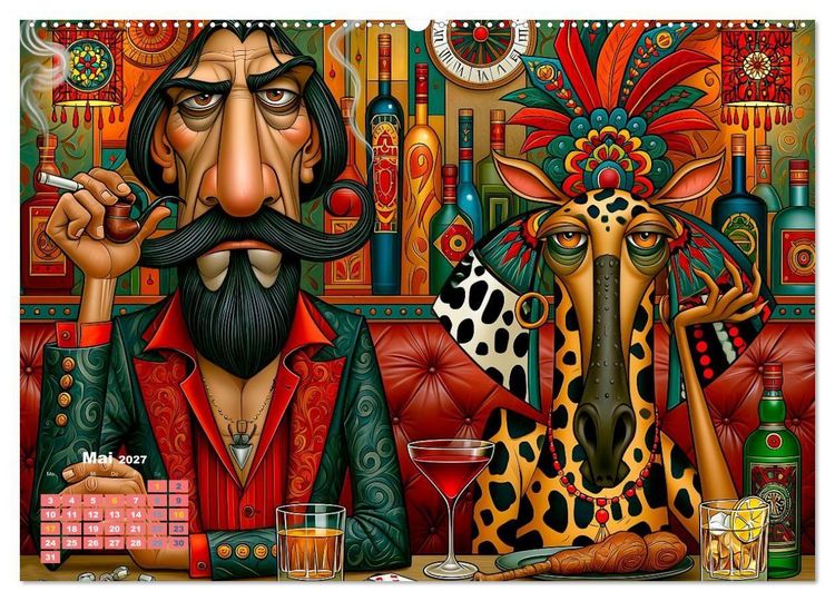 Produktbild: Tierisch extravagant (Wandkalender 2027 DIN A2 quer), CALVENDO Monatskalender