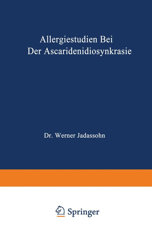 Produktbild: Allergiestudien bei der Ascaridenidiosynkrasie