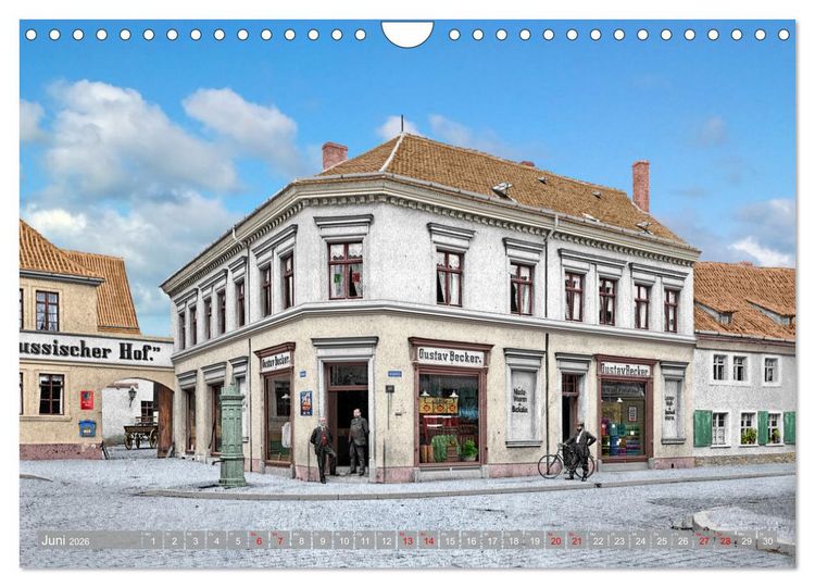 Produktbild: Historisches Aschersleben um 1900 &ndash; Kolorierte Schwarzwei&szlig;fotos (Wandkalender 2026 DIN A4 quer), CALVENDO Monatskalender