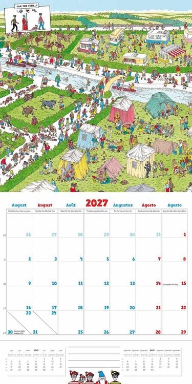 Produktbild: Where's Wally? &ndash; Wo ist Wally 2027 &ndash; Wand-Kalender &ndash; Original Plenty Gifts-Kalender [Mehrsprachig] [Kalender]