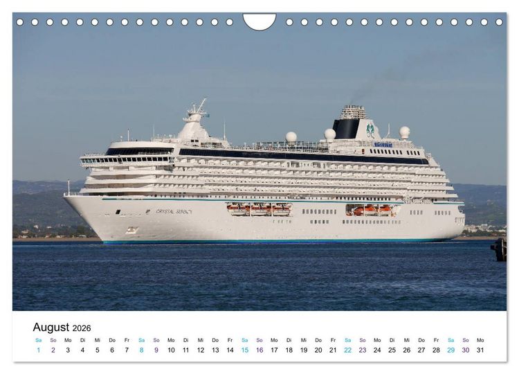 Produktbild: Riesen der Meere - Kreuzfahrtschiffe (Wandkalender 2026 DIN A4 quer), CALVENDO Monatskalender