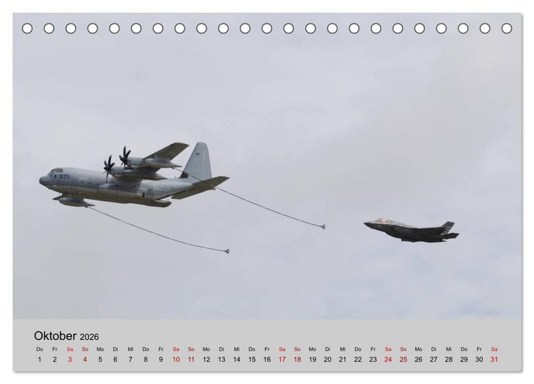 Produktbild: Transportflugzeug C-130 Hercules (Tischkalender 2026 DIN A5 quer), CALVENDO Monatskalender