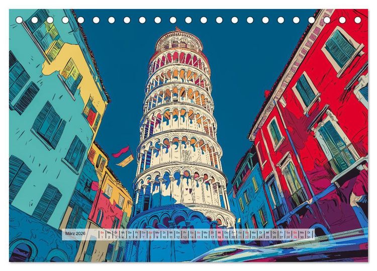 Produktbild: Comic City (Tischkalender 2026 DIN A5 quer), CALVENDO Monatskalender