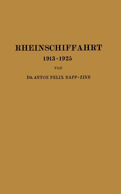 Produktbild: Rheinschiffahrt 1913&ndash;1925