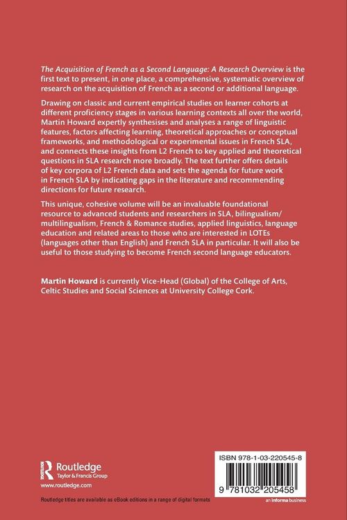 Produktbild: The Acquisition of French as a Second Language
