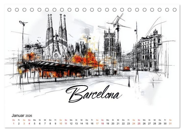 Produktbild: Europas St&auml;dte - ein Kalender f&uuml;r Entdecker (Tischkalender 2026 DIN A5 quer), CALVENDO Monatskalender