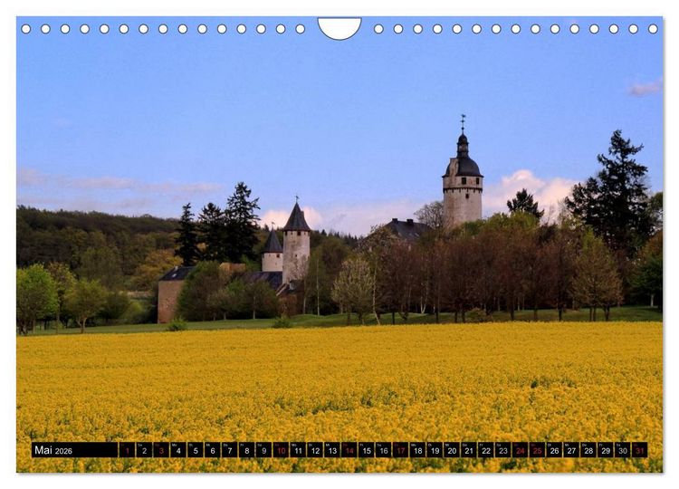 Produktbild: Burgen und Schl&ouml;sser der Eifel (Wandkalender 2026 DIN A4 quer), CALVENDO Monatskalender