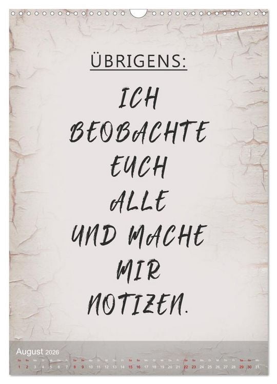 Produktbild: Ziemlich schlecht gelaunt (Wandkalender 2026 DIN A3 hoch), CALVENDO Monatskalender
