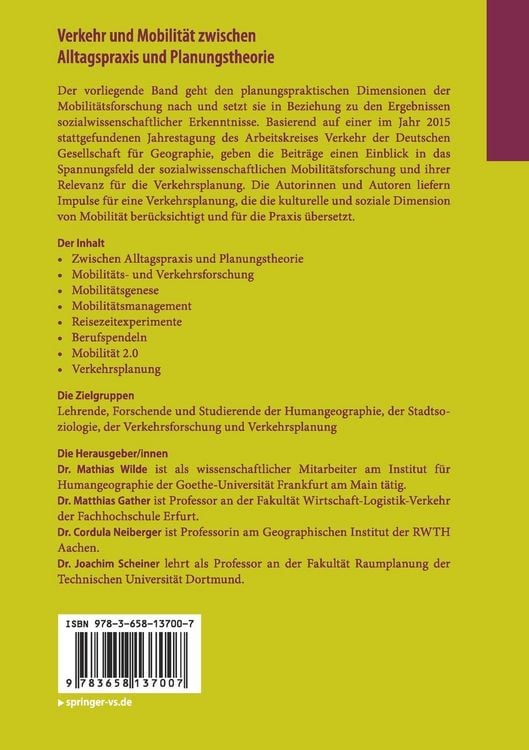 Produktbild: Verkehr und Mobilit&auml;t zwischen Alltagspraxis und Planungstheorie