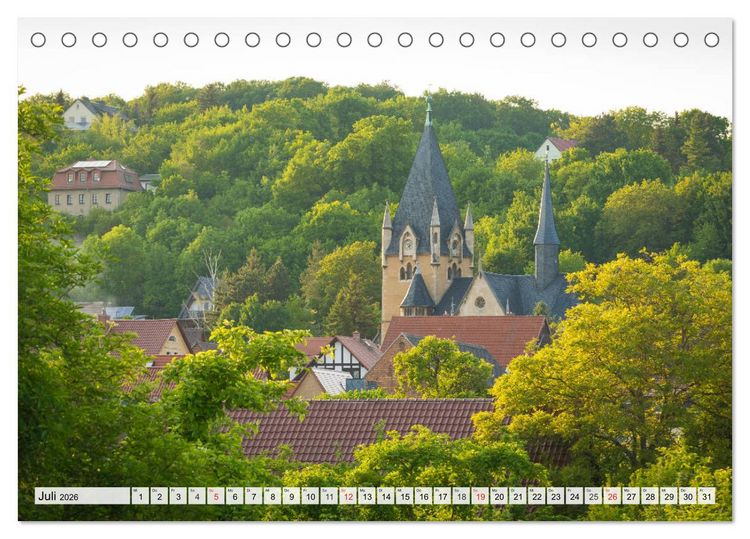 Produktbild: Willkommen im Burgenlandkreis (Tischkalender 2026 DIN A5 quer), CALVENDO Monatskalender