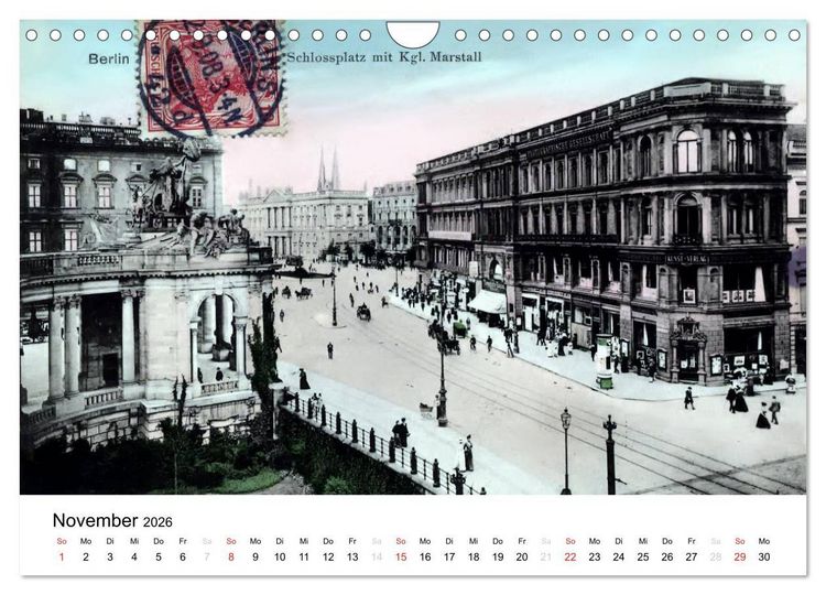 Produktbild: Farbige Gr&uuml;&szlig;e aus dem alten Berlin - Die sch&ouml;nsten Postkarten der Kaiserzeit (Wandkalender 2026 DIN A4 quer), CALVENDO Monatskalender