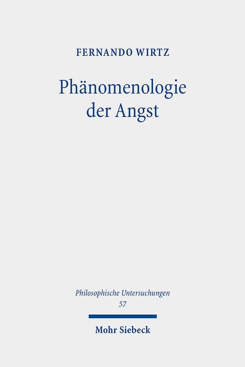 Produktbild: Ph&auml;nomenologie der Angst
