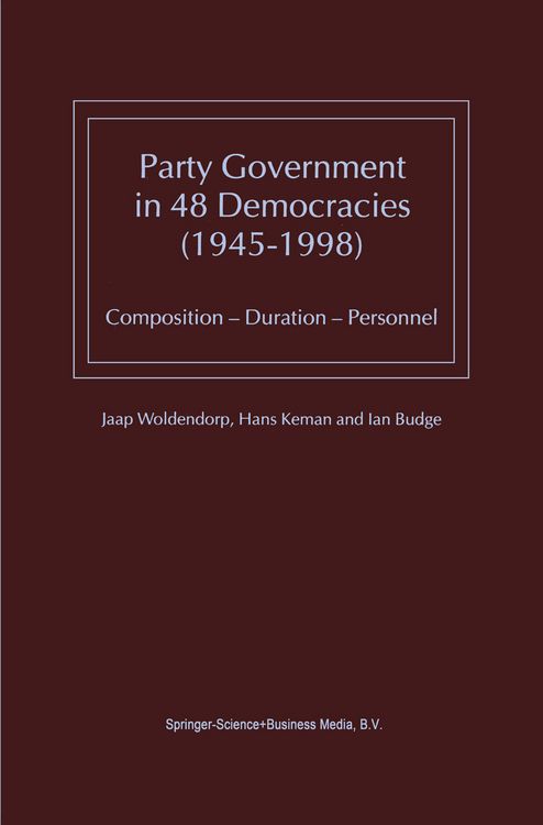 Produktbild: Party Government in 48 Democracies (1945&ndash;1998)