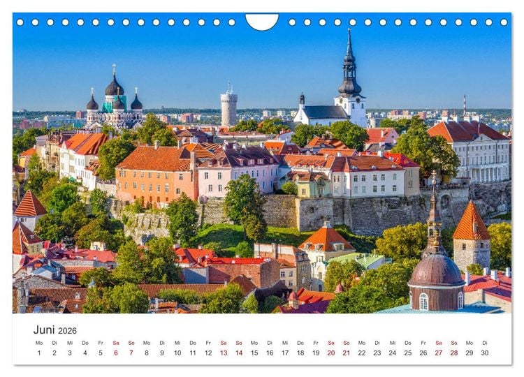 Produktbild: Tallinn - Eine Reise in die Hauptstadt Estlands. (Wandkalender 2026 DIN A4 quer), CALVENDO Monatskalender