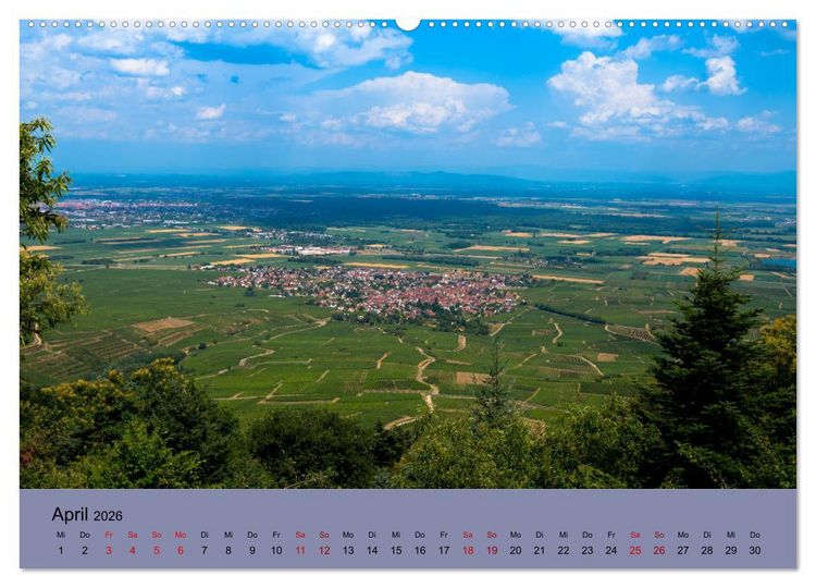 Produktbild: Die Weinsta&szlig;e im Elsass (Wandkalender 2026 DIN A2 quer), CALVENDO Monatskalender