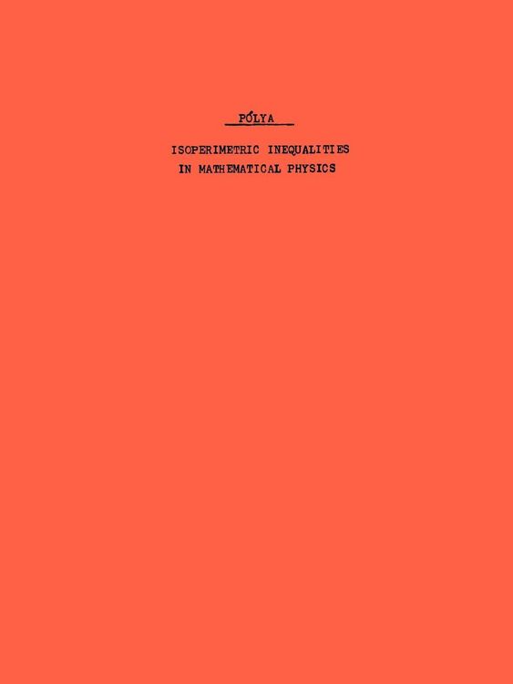 Produktbild: Isoperimetric Inequalities in Mathematical Physics